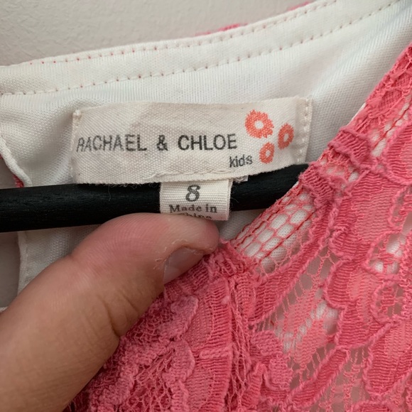 GUC Girls Lace Dress Pink - Size 8 - Picture 3 of 3